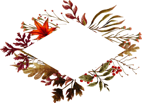 watercolor autumn frame clip art png