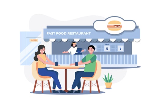 Fast Food Restaurant vector