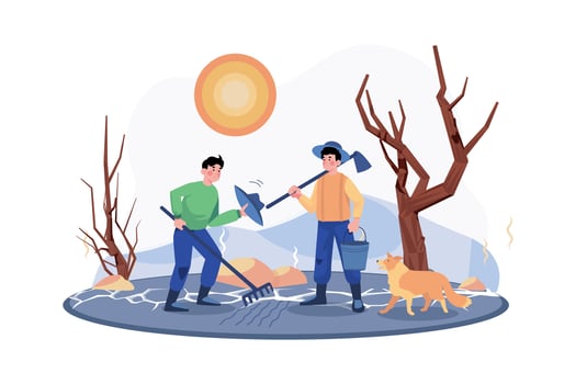 High Temperatures Illustration concept on white background vector