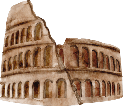 watercolor colosseum clip art png