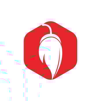 Chili hot and spicy food vector logo design inspiration. Chili pepper icon vector logo template.