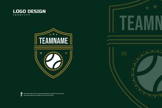 Tennis Badge Logo, Sport Team Identity. Tennis tournament design template, E-Sport badge vector illustration