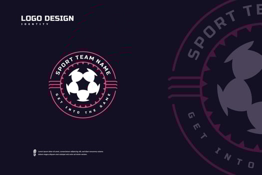 Soccer Football Badge Logo, Sport Team Identity vector. Soccer tournament template, E-Sport badge design vector