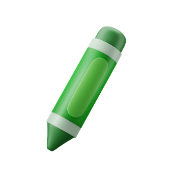 wax crayon children art tool 3d icon illustration png