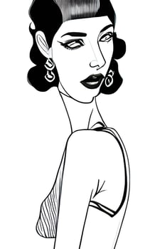 Female Fashion Drawing Sketches Vol. 1 vector