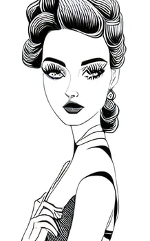 Female Fashion Drawing Sketches Vol. 1 vector