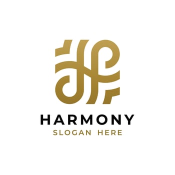 Luxurious monogram logo concept of letter H for real estate company vector