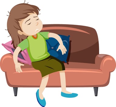 Alcoholic woman cartoon character vector