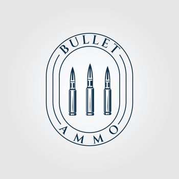 bullet vintage logo, icon and symbol,  with emblem vector illustration design