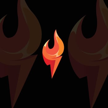 torch logo design made on black background, simple torch logo design, torch, torch design suitable for logo vector