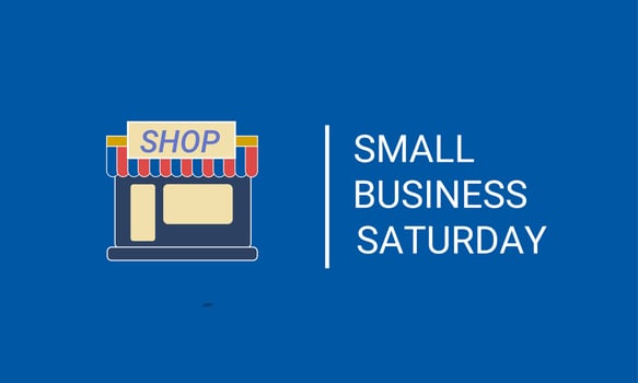 flyer or banner or illustration of saturday small business event vector
