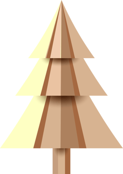 Gold Christmas Tree 3D Illustration png