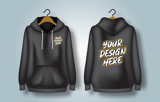 Realistic Hoodie Mock Up Template vector