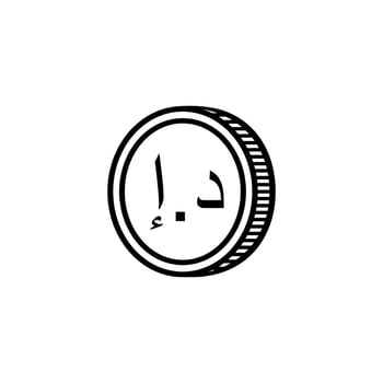 United Arab Emirates, UEA Currency, AED, United Arab Emirates Dirham Icon Symbol. Vector Illustration