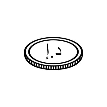 United Arab Emirates, UEA Currency, AED, United Arab Emirates Dirham Icon Symbol. Vector Illustration