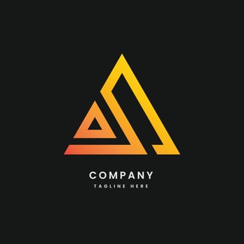 Triangular Letter A Vector Logo Design Templates