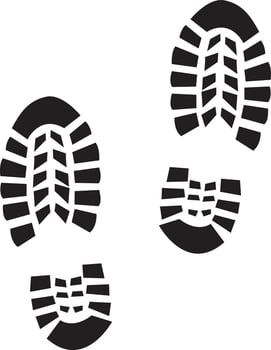 boot print icon on white background. shoe print sign. footprint symbol. flat style. vector