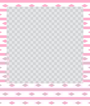 square flat photo frame with ornaments vector