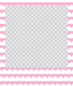 square flat photo frame with ornaments vector