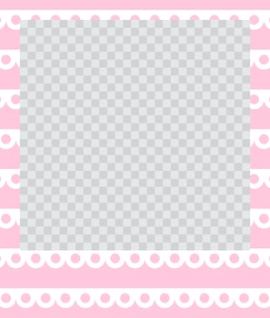 square flat photo frame with ornaments vector