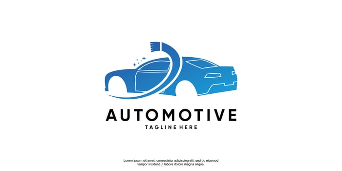 Automotive car logo design with concept sports vehicle icon silhouette vector illustration Premium Vector