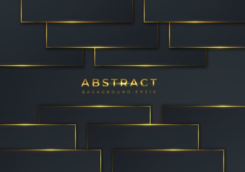 Modern Black Abstract Golden Line Layer decoration On Dark Background with Copy Space for Text vector