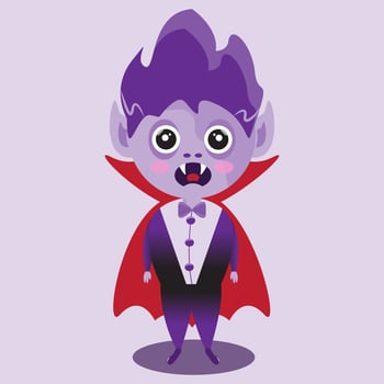 Halloween celebration with baby vampire vector