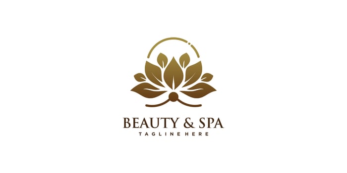 Lotus logo design with creative modern concept Premium Vector