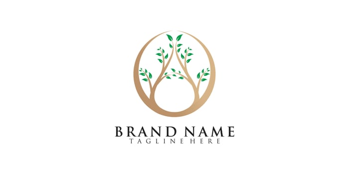 Nature logo with creative leaf design Premium Vector