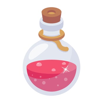 A potion bottle flat icon download vector