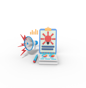 3d illustration of marketing idea png