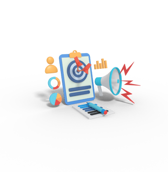 3d illustration of marketing target png