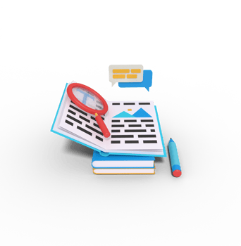 3d illustration of Searching article in a book png