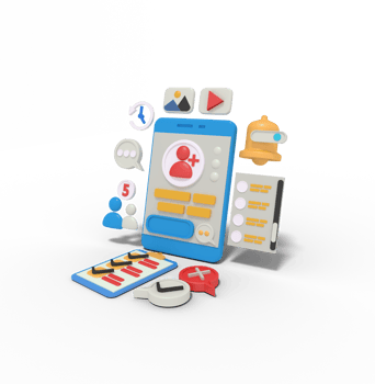 3d illustration of add friend on phone png