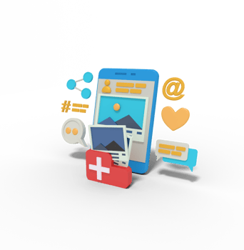 3d illustration of collection picture in my profile on phone png