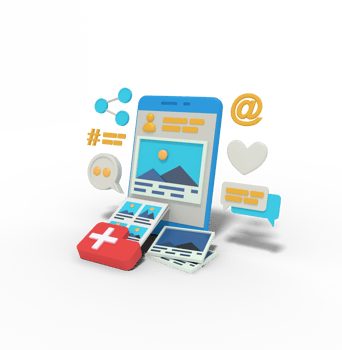 3d illustration of collection image on phone png