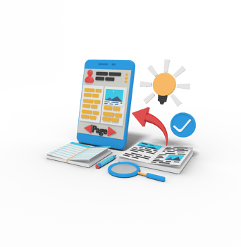 3d Illustration of Online Leaning Course App png
