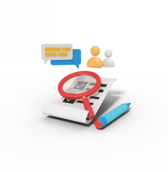 3d illustration of Searching checklist data png