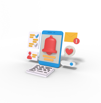 3d modeling of notification social media chating png