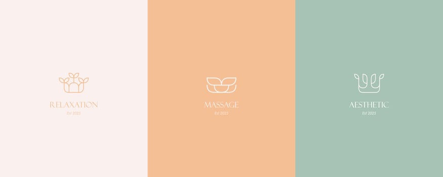 Beauty Spa Logo. Logo for business in the industry of beauty, health, personal hygiene.  Logo of a beauty salon, health industry, makeup artist. Line art style. vector