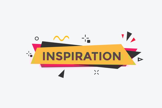 inspiration button. Inspiration speech bubble. Colorful web banner. vector illustration. inspiration label sign template