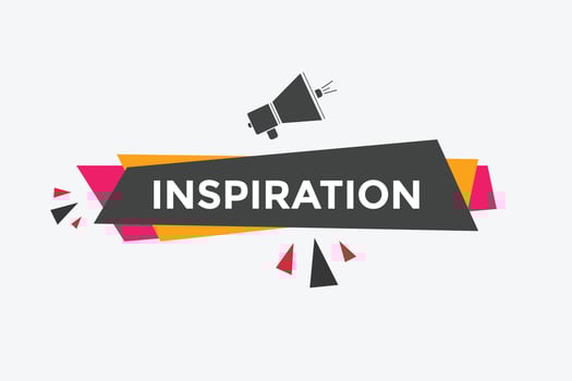 inspiration button. Inspiration speech bubble. Colorful web banner. vector illustration. inspiration label sign template