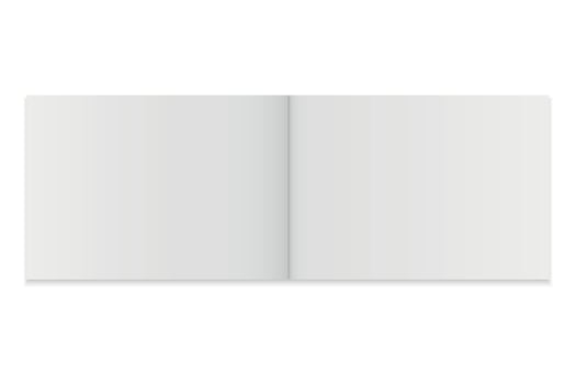 Blank open magazine template vector
