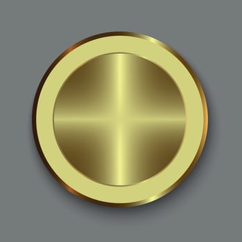 Realistic Gold Button vector