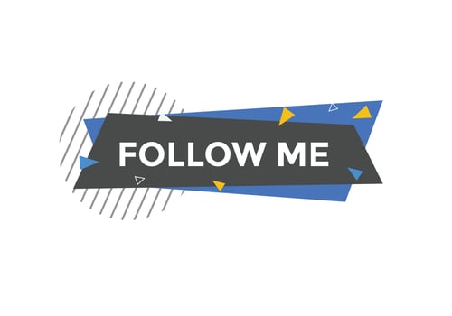 Follow me text button. speech bubble.  Follow me text web template Vector Illustration.