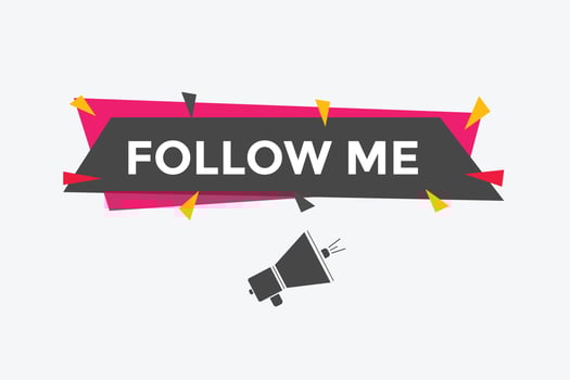 Follow me text button. speech bubble.  Follow me text web template Vector Illustration.