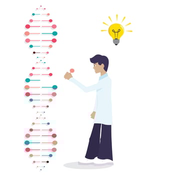 Gene editing concept vector graphic