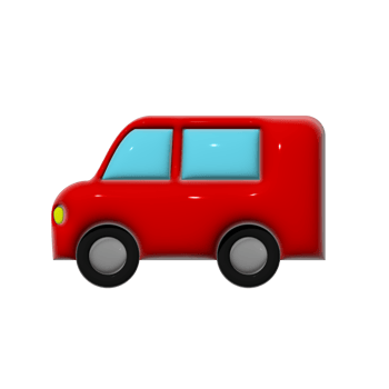 car design with 3d style and red color. png