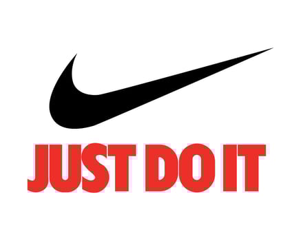 Nike Logo Black  And Just Do It Symbol Red Clothes Design Icon Abstract football Vector Illustration With White Background
