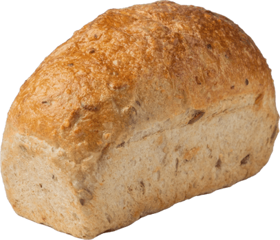cutout whole wheat bread on transparent background. png